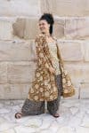 Womens, Tula Coat in Masala, Apanna Pants in Stella and Sita Tunic in Habitat. 100% cotton, hand block print.