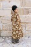 Womens, Tula Coat in Masala, Apanna Pants in Stella and Sita Tunic in Habitat. 100% cotton, hand block print.