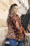 Womens, Vintage Sari Amira blouse - silk - rustic terracotta tones - Holly