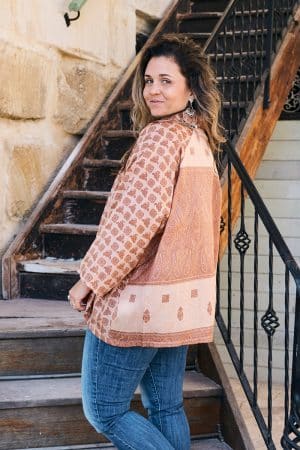 Womens, Vintage Sari Amira blouse - silk - classic neutral - Indah