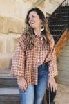 Womens, Vintage Sari Amira blouse - silk - classic neutral - Indah