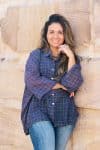 Womens, Vintage Sari Amira blouse - cotton - Gingham, royal blue - Julie