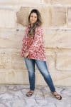 Womens, Vintage Sari Amira blouse - cotton - 70's island style - Kauai