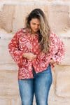 Womens, Vintage Sari Amira blouse - cotton - 70's island style - Kauai