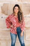 Womens, Vintage Sari Amira blouse - cotton - 70's island style - Kauai