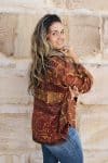 Womens, Vintage Sari Amira blouse - silk - golden red - Marie