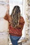 Womens, Vintage Sari Amira blouse - silk - golden red - Marie