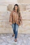Womens, Vintage Sari Amira blouse - silk - paisley - Wanderlust
