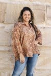 Womens, Vintage Sari Amira blouse - silk - paisley - Wanderlust