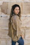Womens, Vintage Sari Amira blouse - silk - earth tones - Nala