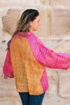Womens, Vintage Sari Amira blouse - silk - hot pink - Alegra