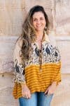 Womens, Vintage Sari Amira blouse - wool/silk - Birds - Hazel
