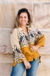 Womens, Vintage Sari Amira blouse - wool/silk - Birds - Hazel
