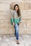 Womens, Vintage Sari Amira blouse - wool/silk - Maldives