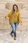Womens, Vintage Sari Amira blouse - wool/silk - Sunny yellow - Solar