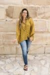 Womens, Vintage Sari Amira blouse - wool/silk - Sunny yellow - Solar