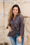 Womens, Vintage Sari Amira blouse - wool/silk - Luna