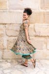 Womens Jalabi dress, 100% cotton, hand block print. In Myridia print
