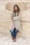 Womens, Tundra Kantha Duster, reversible, handmade from 100% cotton recycled Vintage fabrics, in soft tones - Petara