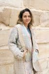 Womens, Tundra Kantha Duster, reversible, handmade from 100% cotton recycled Vintage fabrics, in soft tones - Petara