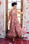 Womens, midi, Flamenco Dress, sleeveless, 100% Cotton, hand block print. Summer Floral - Rosani