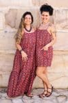 Womens, Sabine and Peggy, 100% Cotton, hand block print. Tavira