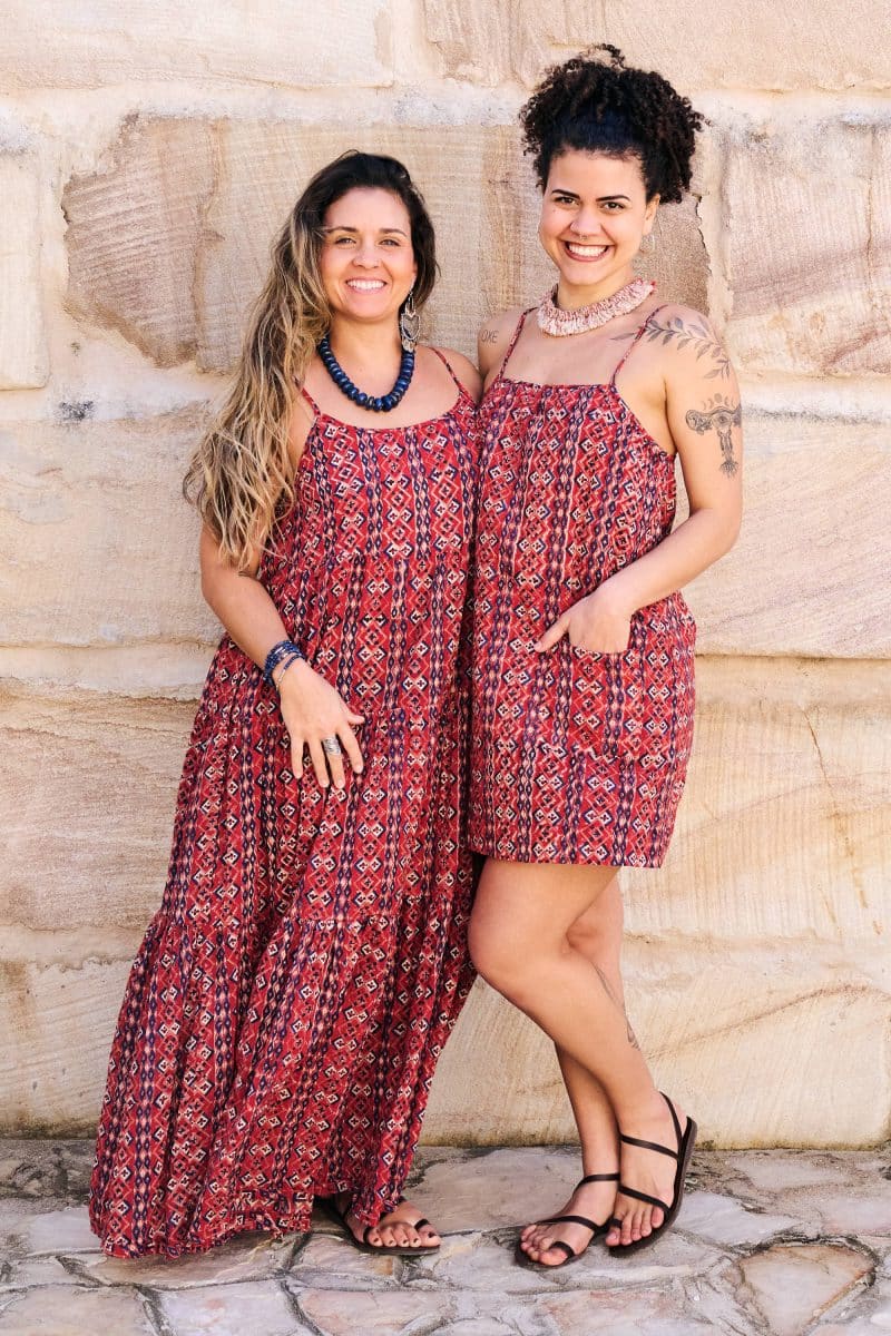 Womens, Sabine and Peggy, 100% Cotton, hand block print. Tavira