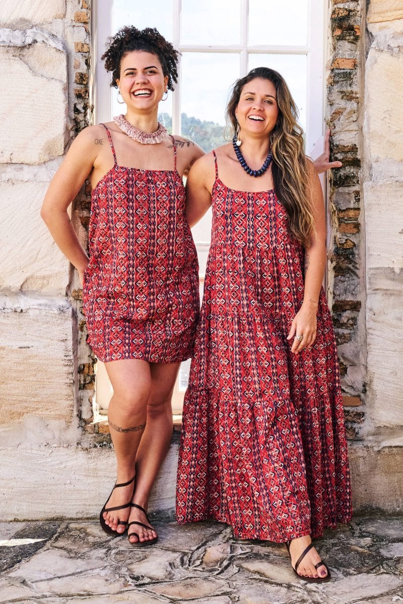 Womens, Sabine and Peggy, 100% Cotton, hand block print. Tavira
