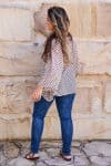 Womens, Vintage Sari Amira blouse, cotton, sepia - Caro