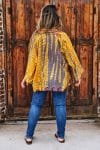 Womens, Vintage Sari Amira blouse, cotton, golden brown - Briana