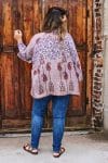 Womens, Vintage Sari Amira blouse, silk, paisley - Charlote