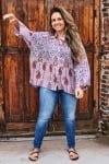 Womens, Vintage Sari Amira blouse, silk, paisley - Charlote
