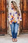 Womens, Vintage Sari Amira blouse, cotton, carnival - Chelsea