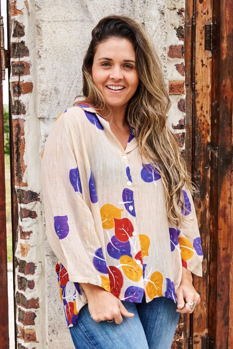 Womens, Vintage Sari Amira blouse, cotton, carnival - Chelsea