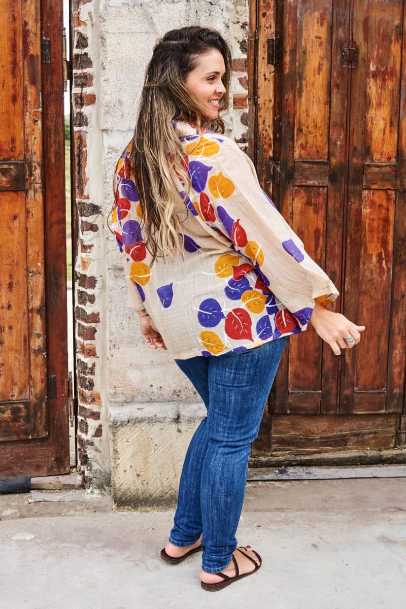 Womens, Vintage Sari Amira blouse, cotton, carnival - Chelsea
