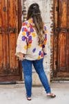 Womens, Vintage Sari Amira blouse, cotton, carnival - Chelsea