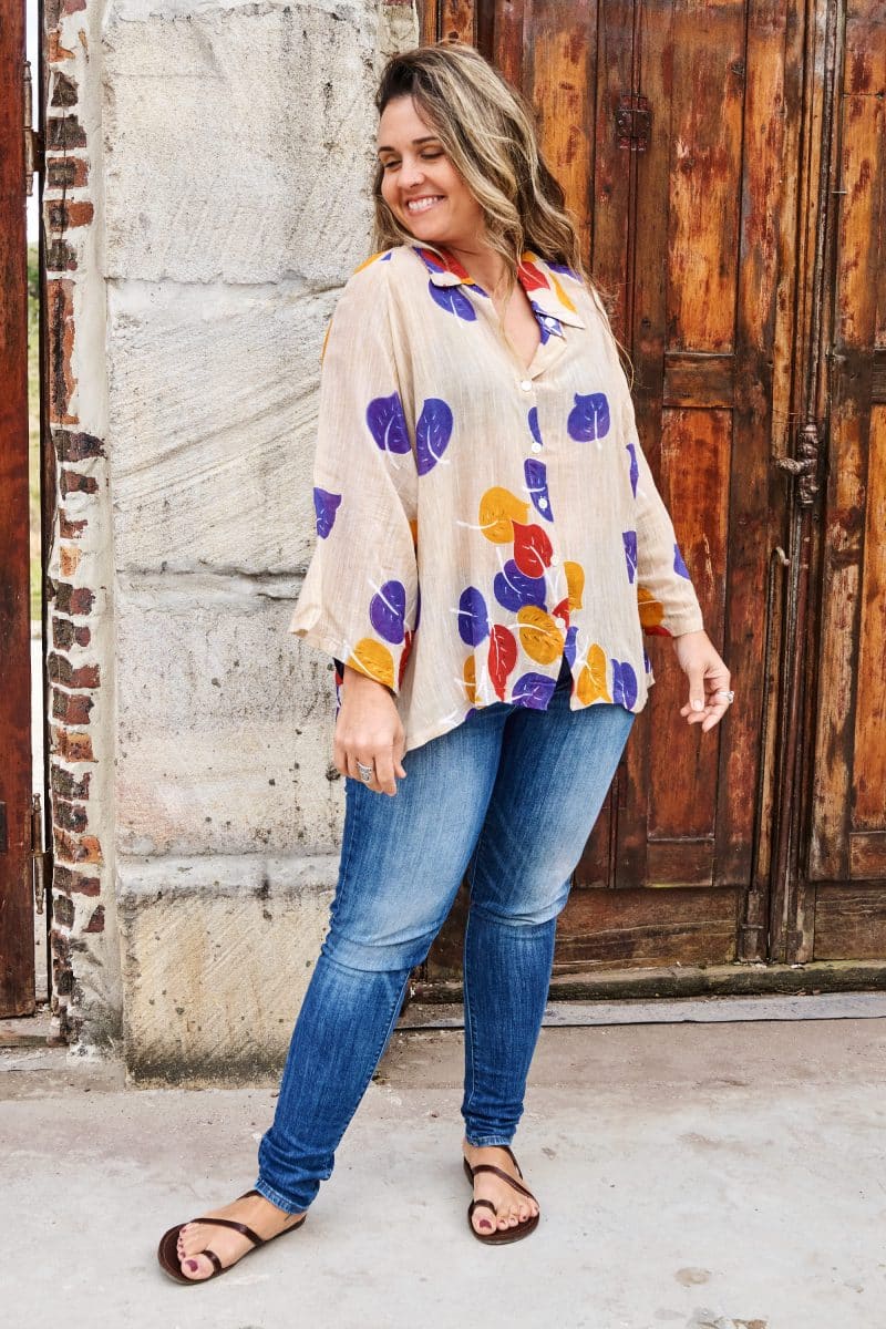 Womens, Vintage Sari Amira blouse, cotton, carnival - Chelsea