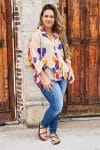 Womens, Vintage Sari Amira blouse, cotton, carnival - Chelsea