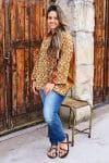 Womens, Vintage Sari Amira blouse, cotton, autumn tones, Amber