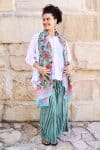 Sarong, 100% Cotton, hand block print. Summer Floral - Paradise