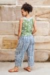 Hand Block Print, Summer. Vayana top - Evergreen & Sol Pants - Indigo Kavari.