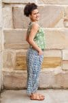 Hand Block Print, Summer. Vayana top - Evergreen & Sol Pants - Indigo Kavari.