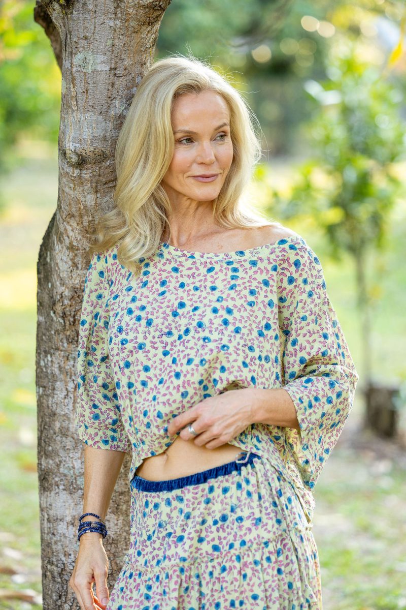 Womens, Matilde Blouse. 100% cotton, hand block print. Petite floral - Mirabel - Heirloom Collection