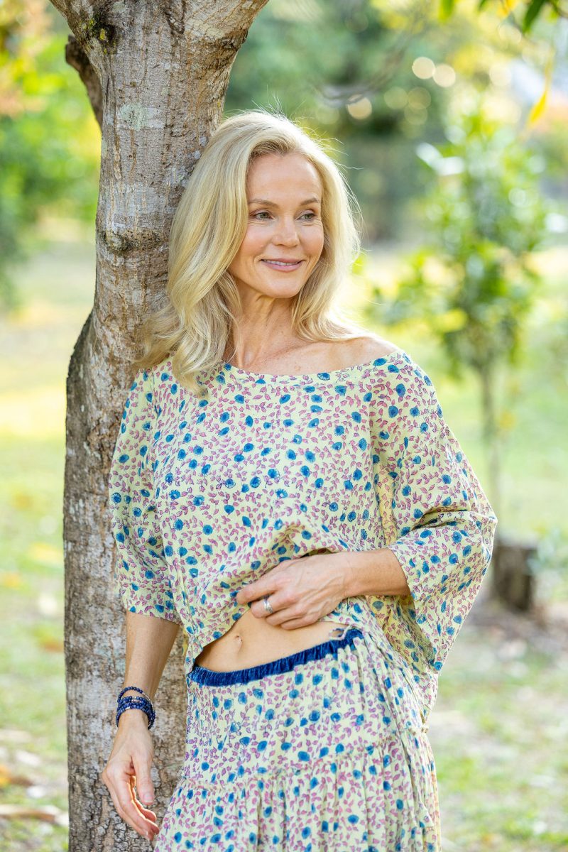 Womens, Matilde Blouse. 100% cotton, hand block print. Petite floral - Mirabel - Heirloom Collection