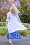 Womens, Shimla Coat, 7/8 sleeve, 100% sheer cotton, in pure serene white.