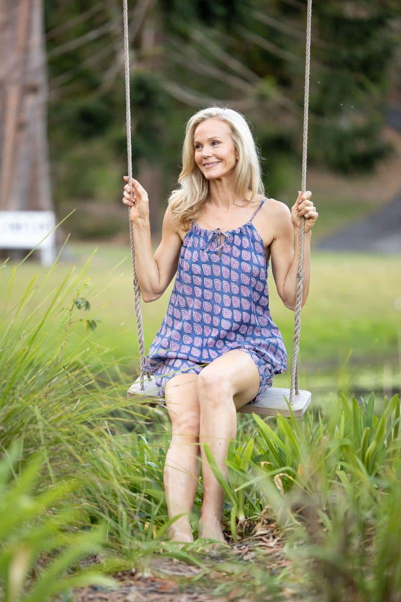 Womens,Luma Set, Shorts and Top. 100% cotton, hand block print. In Lavender Pink - Anjali print.