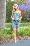 Womens,Luma Set, Shorts and Top. 100% cotton, hand block print. In Soft geometry - Liora print.