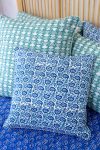 Home Living, Cushion Covers, 50x50cm & 65x65cm, 100% cotton, hand block print. In paisley print - Blue Henna.