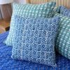 Home Living, Cushion Covers, 50x50cm & 65x65cm, 100% cotton, hand block print. In paisley print - Blue Henna.