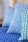 Home Living, Cushion Covers, 50x50cm & 65x65cm, 100% cotton, hand block print. In paisley print - Blue Henna.